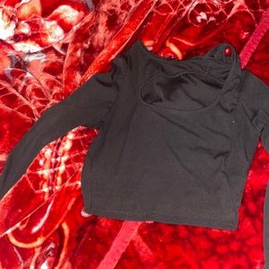 crop top that focuses on the illusion of another top under thats on your chest